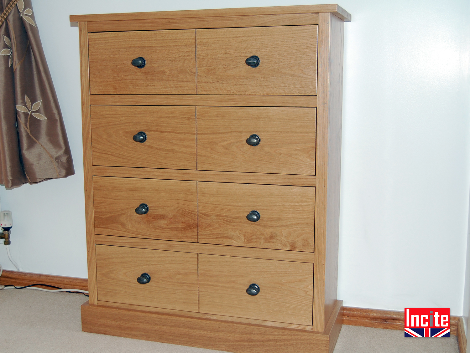 Custom made chest of shop drawers